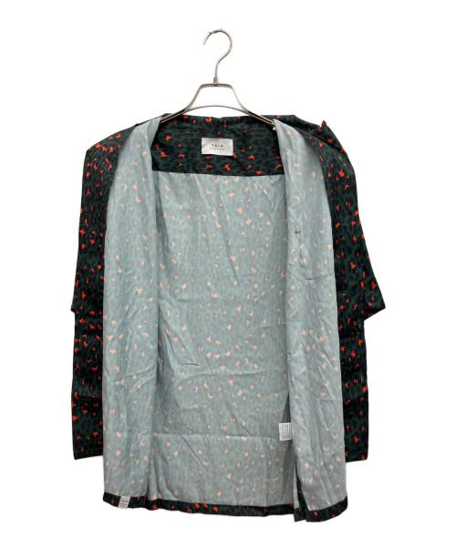 TAIN DOUBLE PUSH（タイン ダブルプッシュ）TAIN DOUBLE PUSH (タイン ダブルプッシュ) LEOPARD OPEN COLLAR SHIRTS グリーン サイズ:Mの古着・服飾アイテム