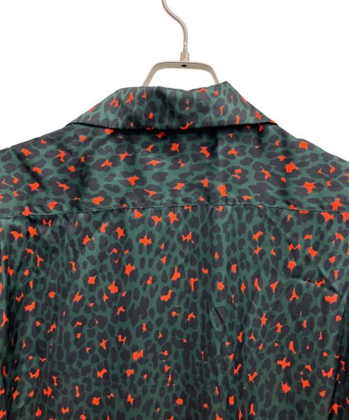 TAIN DOUBLE PUSH（タイン ダブルプッシュ）TAIN DOUBLE PUSH (タイン ダブルプッシュ) LEOPARD OPEN COLLAR SHIRTS グリーン サイズ:Mの古着・服飾アイテム