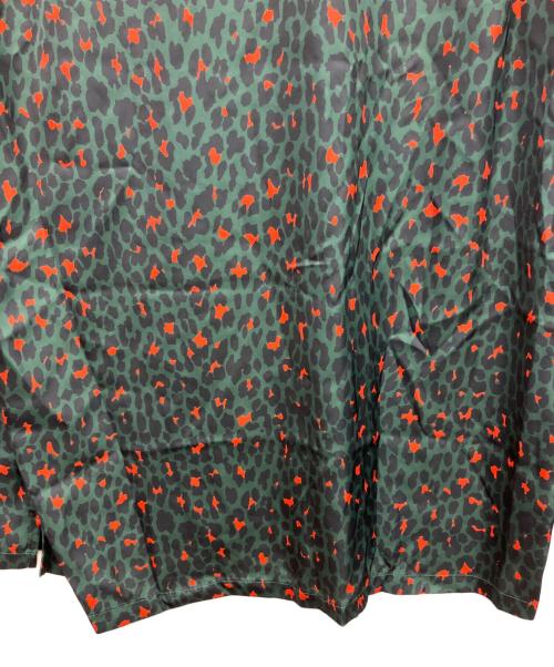 TAIN DOUBLE PUSH（タイン ダブルプッシュ）TAIN DOUBLE PUSH (タイン ダブルプッシュ) LEOPARD OPEN COLLAR SHIRTS グリーン サイズ:Mの古着・服飾アイテム