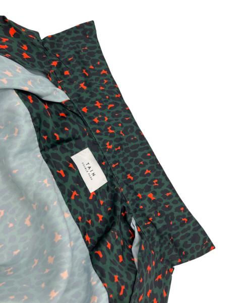 TAIN DOUBLE PUSH（タイン ダブルプッシュ）TAIN DOUBLE PUSH (タイン ダブルプッシュ) LEOPARD OPEN COLLAR SHIRTS グリーン サイズ:Mの古着・服飾アイテム