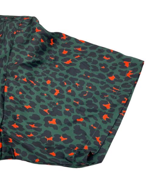 TAIN DOUBLE PUSH（タイン ダブルプッシュ）TAIN DOUBLE PUSH (タイン ダブルプッシュ) LEOPARD OPEN COLLAR SHIRTS グリーン サイズ:Mの古着・服飾アイテム
