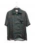 TAIN DOUBLE PUSH（タイン ダブルプッシュ）の古着「LEOPARD OPEN COLLAR SHIRTS」｜グリーン
