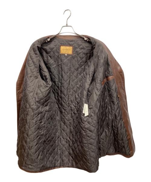 CLABRUN（クレイボーン）CLABRUN (クレイボーン) レザーコート ブラウン サイズ:50の古着・服飾アイテム