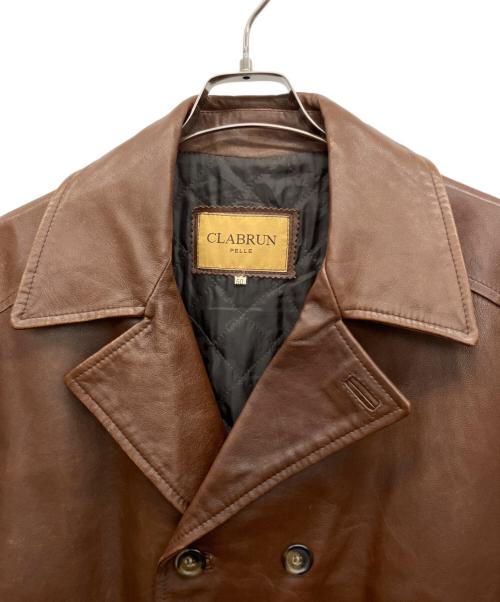 CLABRUN（クレイボーン）CLABRUN (クレイボーン) レザーコート ブラウン サイズ:50の古着・服飾アイテム