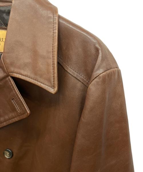CLABRUN（クレイボーン）CLABRUN (クレイボーン) レザーコート ブラウン サイズ:50の古着・服飾アイテム