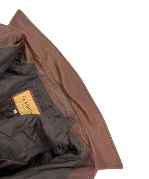CLABRUN（クレイボーン）CLABRUN (クレイボーン) レザーコート ブラウン サイズ:50の古着・服飾アイテム