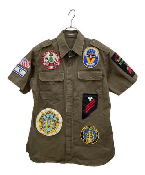 AVIREX（アヴィレックス）AVIREX (アヴィレックス) 半袖シャツ グリーン サイズ:LARGEの古着・服飾アイテム