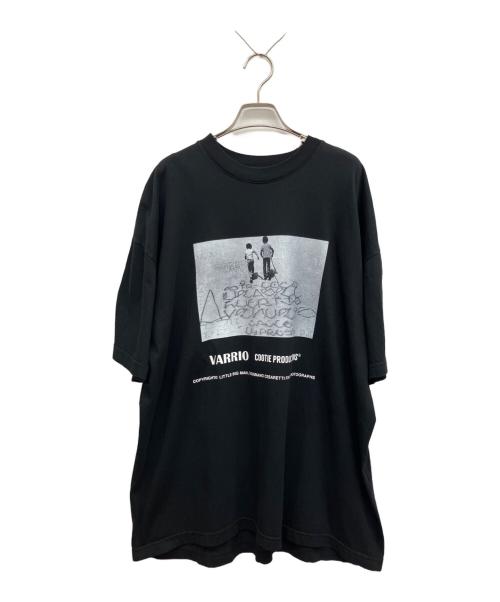 varrio mine（ヴァーリオ マイン）varrio mine (ヴァーリオ マイン) 半袖カットソー ブラック サイズ:Lの古着・服飾アイテム