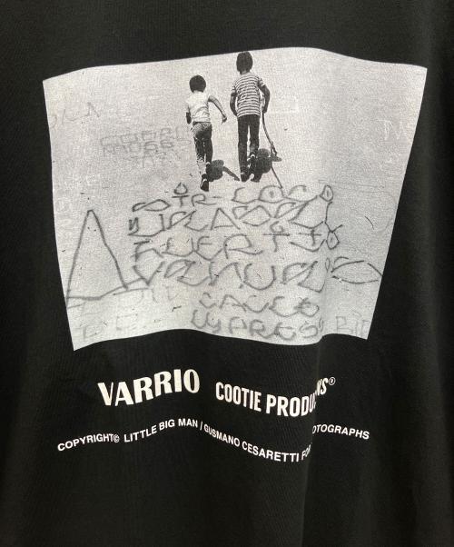 varrio mine（ヴァーリオ マイン）varrio mine (ヴァーリオ マイン) 半袖カットソー ブラック サイズ:Lの古着・服飾アイテム