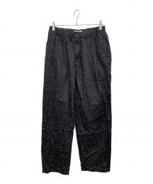 COOTIE PRODUCTIONS（クーティープロダクツ）の古着「COOTIE / Splatter Print OX 2 Tuck Easy Pants」｜ブラック