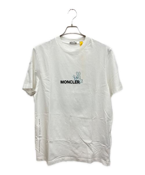 MONCLER（モンクレール）MONCLER (モンクレール) FRGMT (フラグメントデザイン) 半袖カットソー ホワイト サイズ:Mの古着・服飾アイテム
