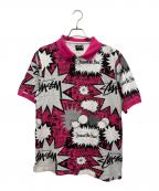 stussyステューシー）の古着「ポロシャツ」｜ピンク