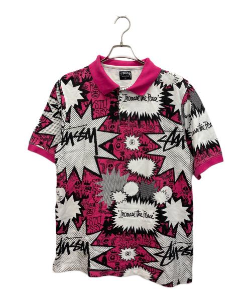stussy（ステューシー）stussy (ステューシー) ポロシャツ ピンク サイズ:Lの古着・服飾アイテム
