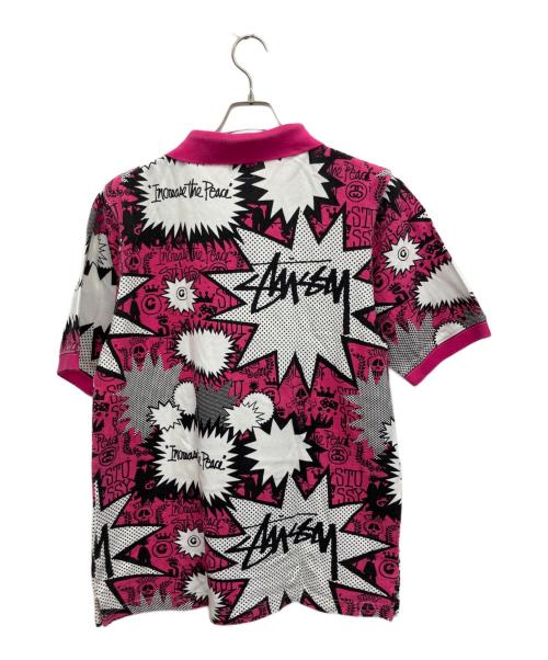 stussy（ステューシー）stussy (ステューシー) ポロシャツ ピンク サイズ:Lの古着・服飾アイテム