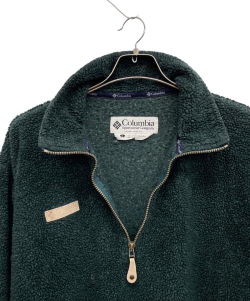 Columbia（コロンビア）Columbia (コロンビア) ボアハーフジップパーカー グリーン サイズ:Lの古着・服飾アイテム