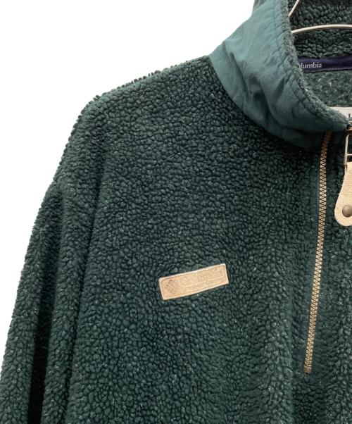 Columbia（コロンビア）Columbia (コロンビア) ボアハーフジップパーカー グリーン サイズ:Lの古着・服飾アイテム