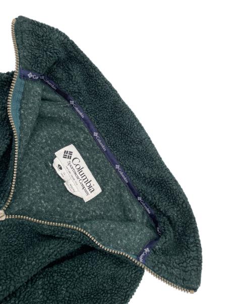 Columbia（コロンビア）Columbia (コロンビア) ボアハーフジップパーカー グリーン サイズ:Lの古着・服飾アイテム
