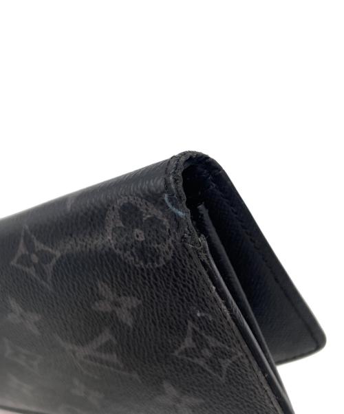 LOUIS VUITTON（ルイ ヴィトン）LOUIS VUITTON (ルイ ヴィトン) ポルトフォイユ･ブラザ　長財布 ブラックの古着・服飾アイテム