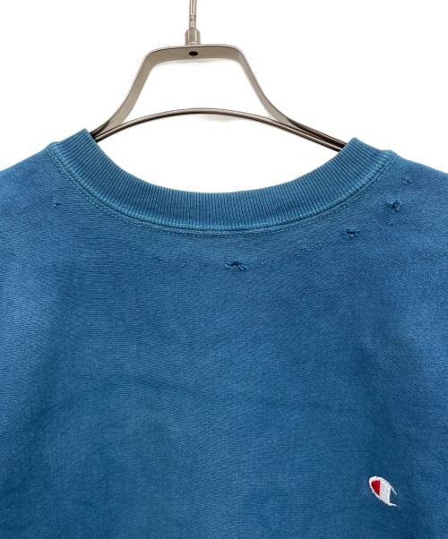 Champion REVERSE WEAVE（チャンピオン リバース ウィーブ）Champion REVERSE WEAVE (チャンピオン リバース ウィーブ) クルーネックスウェット ブルー サイズ:LARGEの古着・服飾アイテム