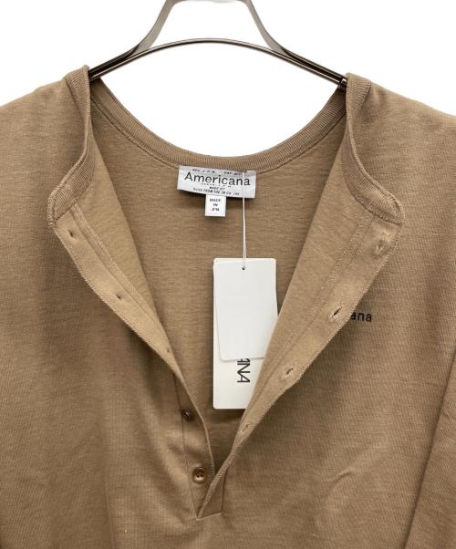 Americana（アメリカーナ）Americana (アメリカーナ) 長袖ワンピース ベージュ サイズ:FREEの古着・服飾アイテム