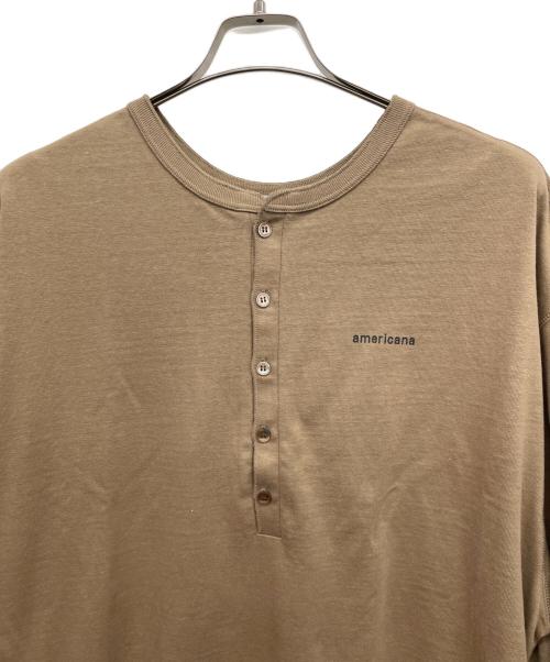 Americana（アメリカーナ）Americana (アメリカーナ) 長袖ワンピース ベージュ サイズ:FREEの古着・服飾アイテム