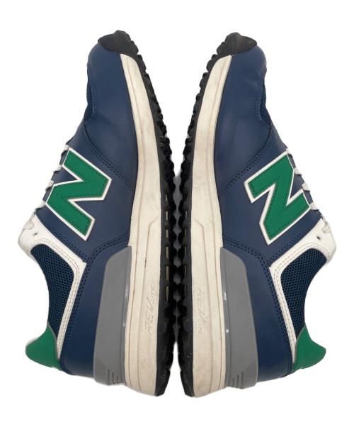 NEW BALANCE（ニューバランス）NEW BALANCE (ニューバランス) スパイクレス ゴルフシューズ ネイビー×グリーン サイズ:27cmの古着・服飾アイテム