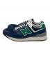 NEW BALANCE (ニューバランス) スパイクレス ゴルフシューズ ネイビー×グリーン サイズ:27cm：6000円