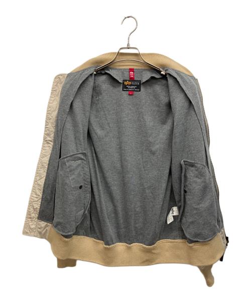 ALPHA INDUSTRIES（アルファインダストリーズ）ALPHA INDUSTRIES (アルファインダストリーズ) フライトジャケット ベージュ サイズ:Lの古着・服飾アイテム