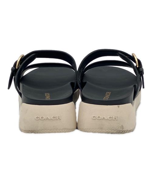 COACH（コーチ）COACH (コーチ) グウェン シグネチャー ダブルストラップ サンダル ブラック サイズ:US8の古着・服飾アイテム