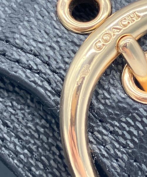 COACH（コーチ）COACH (コーチ) グウェン シグネチャー ダブルストラップ サンダル ブラック サイズ:US8の古着・服飾アイテム