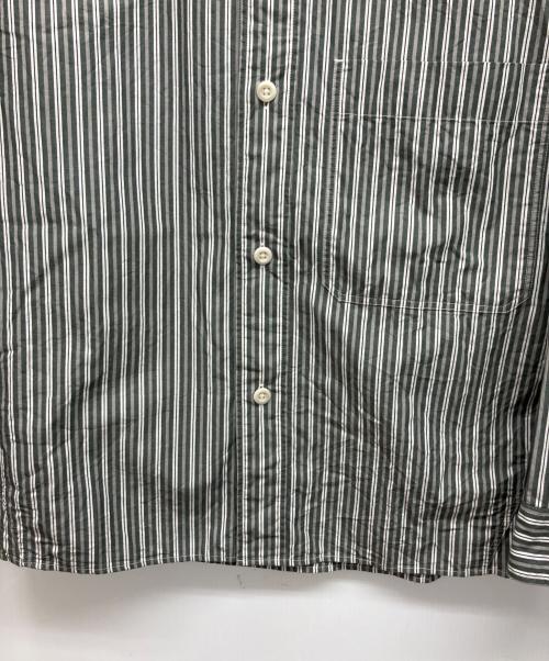 MHL（マーガレットハウエル）MHL (マーガレットハウエル) TWO TONE COTTON STIRIPE SHIRT ダークグリーン サイズ:Sの古着・服飾アイテム