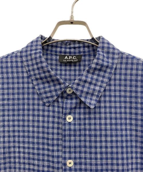 A.P.C.（アーペーセー）A.P.C. (アーペーセー) 半袖シャツ ネイビー サイズ:Sの古着・服飾アイテム