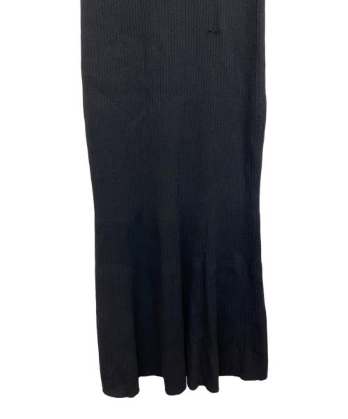 Snidel（スナイデル）Snidel (スナイデル) Sustainableリボンライクドッキングニットワンピース ブラックの古着・服飾アイテム