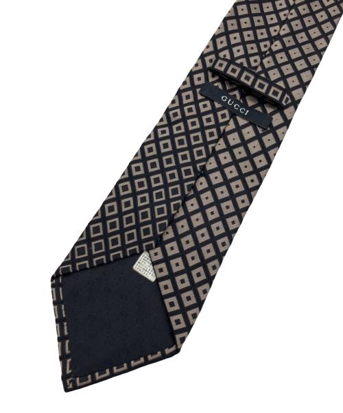 GUCCI（グッチ）GUCCI (グッチ) ネクタイ ブラック×シルバー サイズ:サイズ表記無しの古着・服飾アイテム