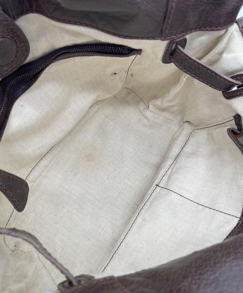 genten（ゲンテン）genten (ゲンテン) レザーハンドバッグ ブラウンの古着・服飾アイテム