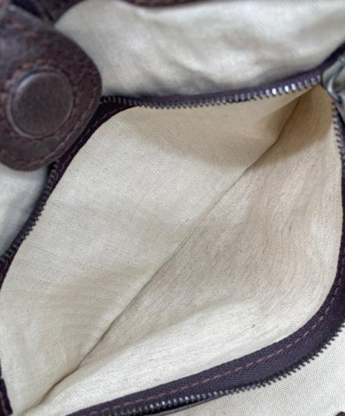 genten（ゲンテン）genten (ゲンテン) レザーハンドバッグ ブラウンの古着・服飾アイテム