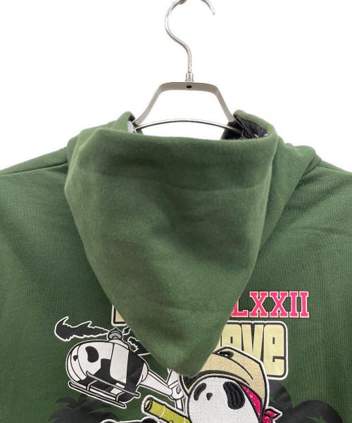 pandiesta japan（パンディエスタジャパン）PANDIESTA JAPAN (パンディエスタジャパン) GANG PANDAフルジップパーカー グリーン サイズ:Mの古着・服飾アイテム