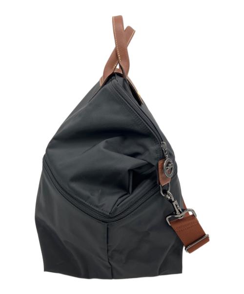LONGCHAMP（ロンシャン）LONGCHAMP (ロンシャン) 2WAYボストンバッグ ブラック×ブラウンの古着・服飾アイテム