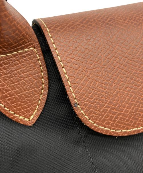 LONGCHAMP（ロンシャン）LONGCHAMP (ロンシャン) 2WAYボストンバッグ ブラック×ブラウンの古着・服飾アイテム