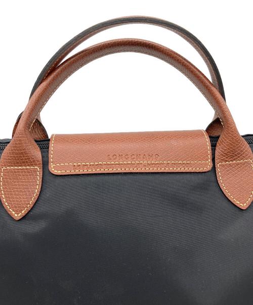 LONGCHAMP（ロンシャン）LONGCHAMP (ロンシャン) 2WAYボストンバッグ ブラック×ブラウンの古着・服飾アイテム