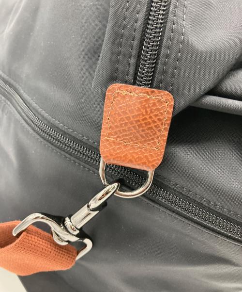 LONGCHAMP（ロンシャン）LONGCHAMP (ロンシャン) 2WAYボストンバッグ ブラック×ブラウンの古着・服飾アイテム