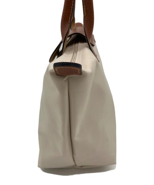 LONGCHAMP（ロンシャン）LONGCHAMP (ロンシャン) ハンドバッグ ベージュ×ブラウンの古着・服飾アイテム