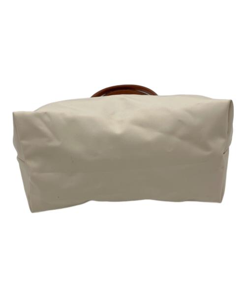 LONGCHAMP（ロンシャン）LONGCHAMP (ロンシャン) ハンドバッグ ベージュ×ブラウンの古着・服飾アイテム