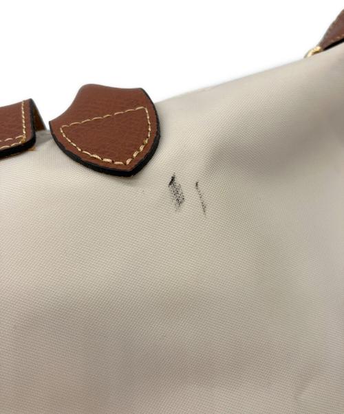 LONGCHAMP（ロンシャン）LONGCHAMP (ロンシャン) ハンドバッグ ベージュ×ブラウンの古着・服飾アイテム