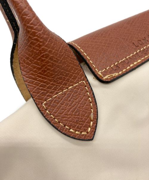 LONGCHAMP（ロンシャン）LONGCHAMP (ロンシャン) ハンドバッグ ベージュ×ブラウンの古着・服飾アイテム