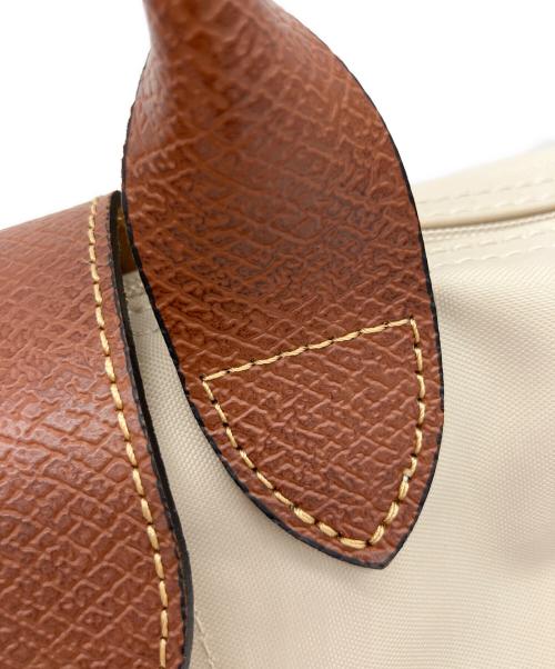 LONGCHAMP（ロンシャン）LONGCHAMP (ロンシャン) ハンドバッグ ベージュ×ブラウンの古着・服飾アイテム