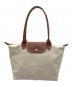LONGCHAMP（ロンシャン）の古着「ハンドバッグ」｜ベージュ×ブラウン