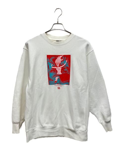 MEQRI（メクリ）MEQRI (メクリ) ダンダダン (ダンダダン) PROPELLER スウェット ホワイト サイズ:XLの古着・服飾アイテム