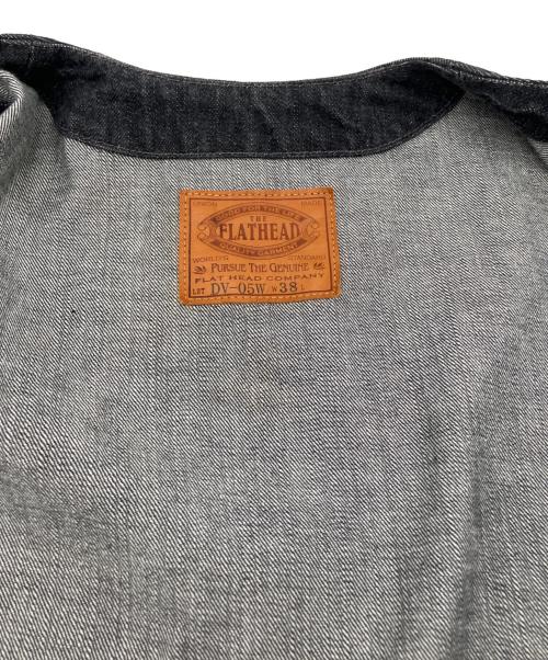 THE FLAT HEAD（ザ・フラットヘッド）THE FLAT HEAD (ザ・フラットヘッド) デニムベスト ブラック サイズ:W38の古着・服飾アイテム