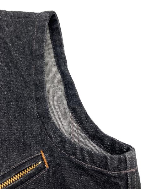 THE FLAT HEAD（ザ・フラットヘッド）THE FLAT HEAD (ザ・フラットヘッド) デニムベスト ブラック サイズ:W38の古着・服飾アイテム